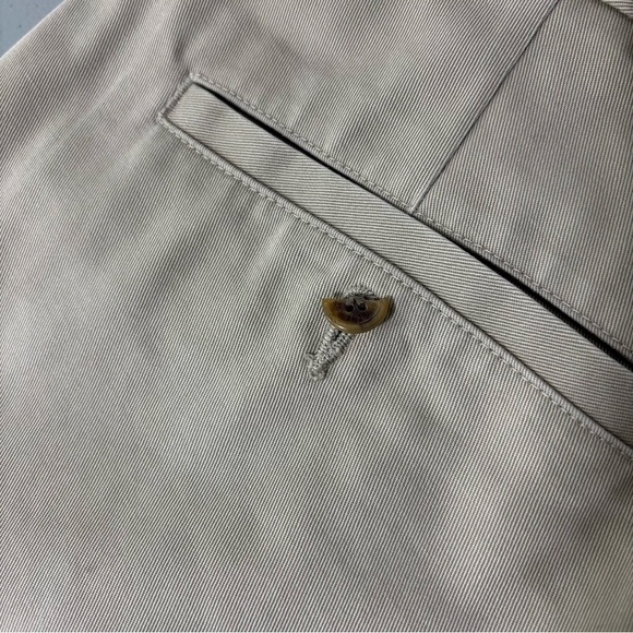 Brooks Brothers Advantage Chino Elliot Men 38X32 Cotton Pleated Pants Cuffed Hem - Picture 8 of 16
